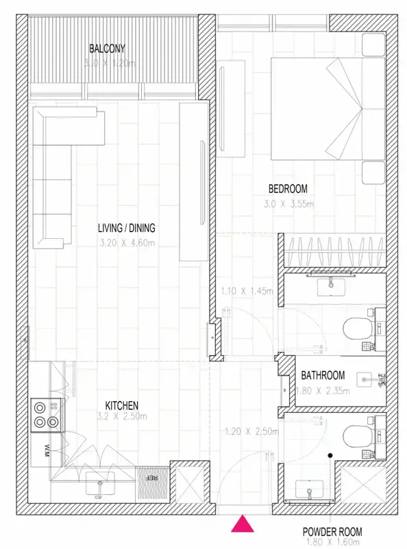 1 BR #HAMSA 2- 1BR- UG12