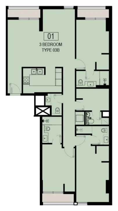 3 BR #NAMA 6 - 3BR - 101