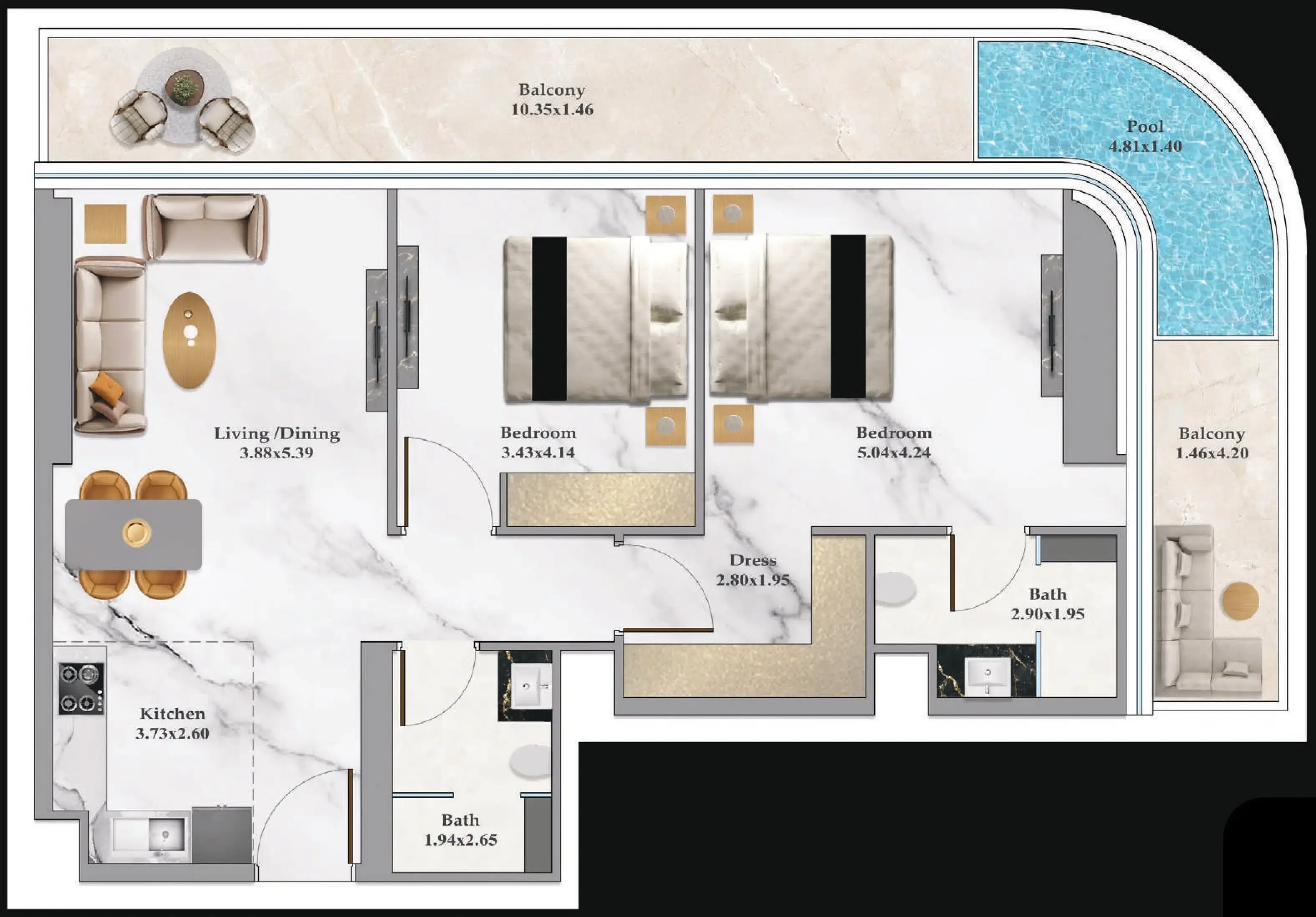 2 BR #B102Z-F35-3513