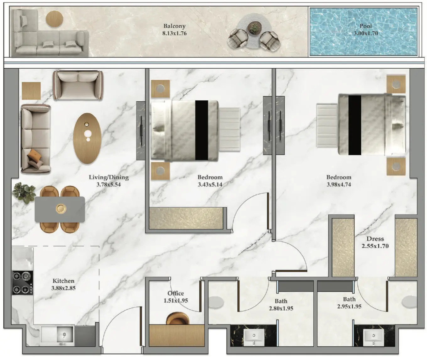 2 BR #B102Z-F74-7412