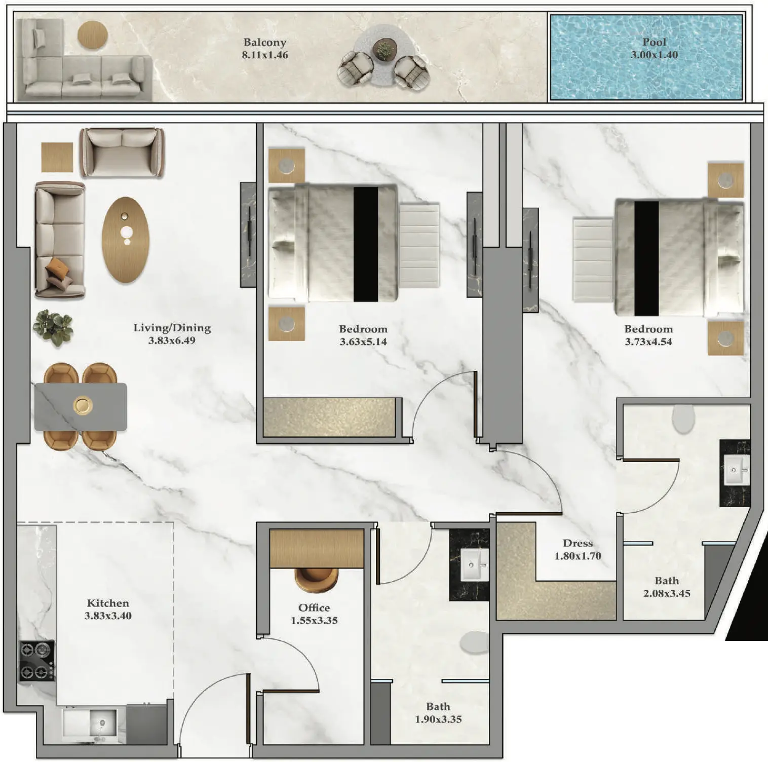 2 BR #B102Z-F71-7113