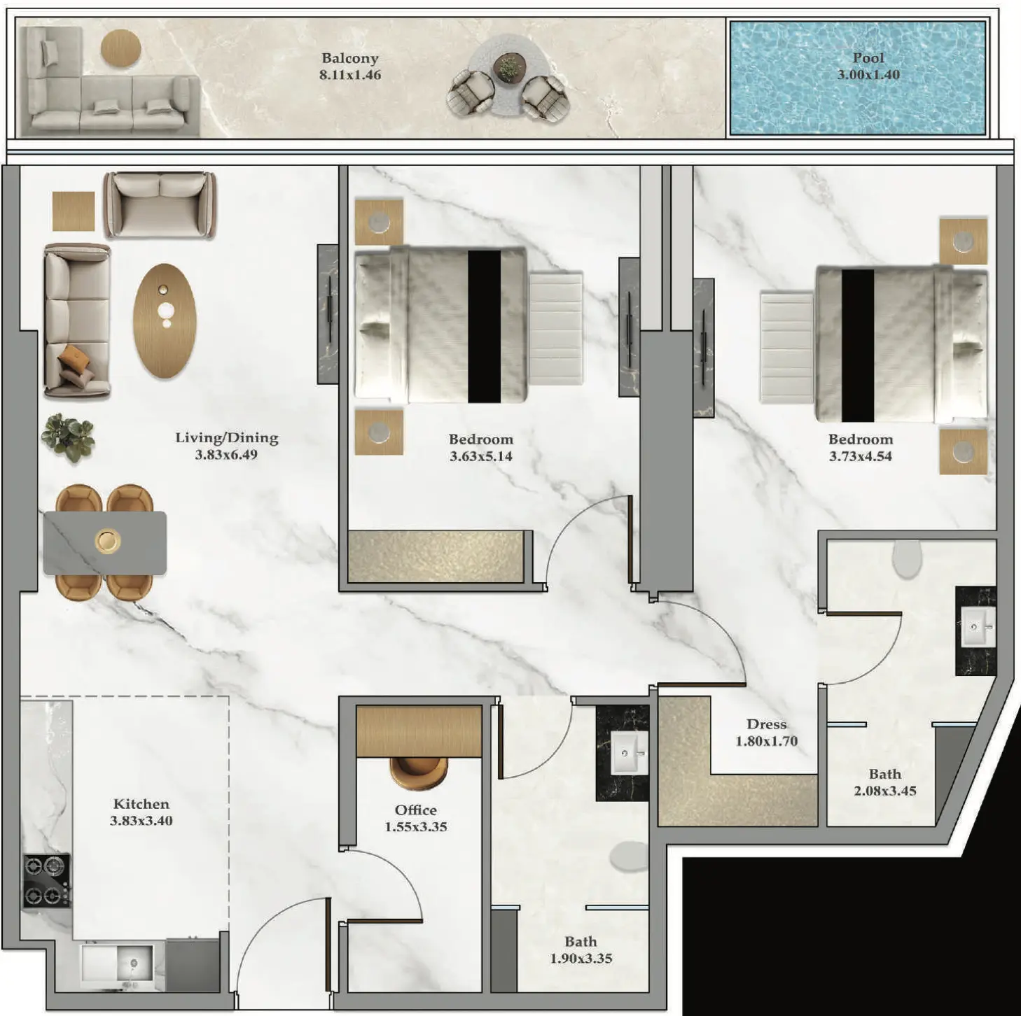 2 BR #B102Z-F79-7913