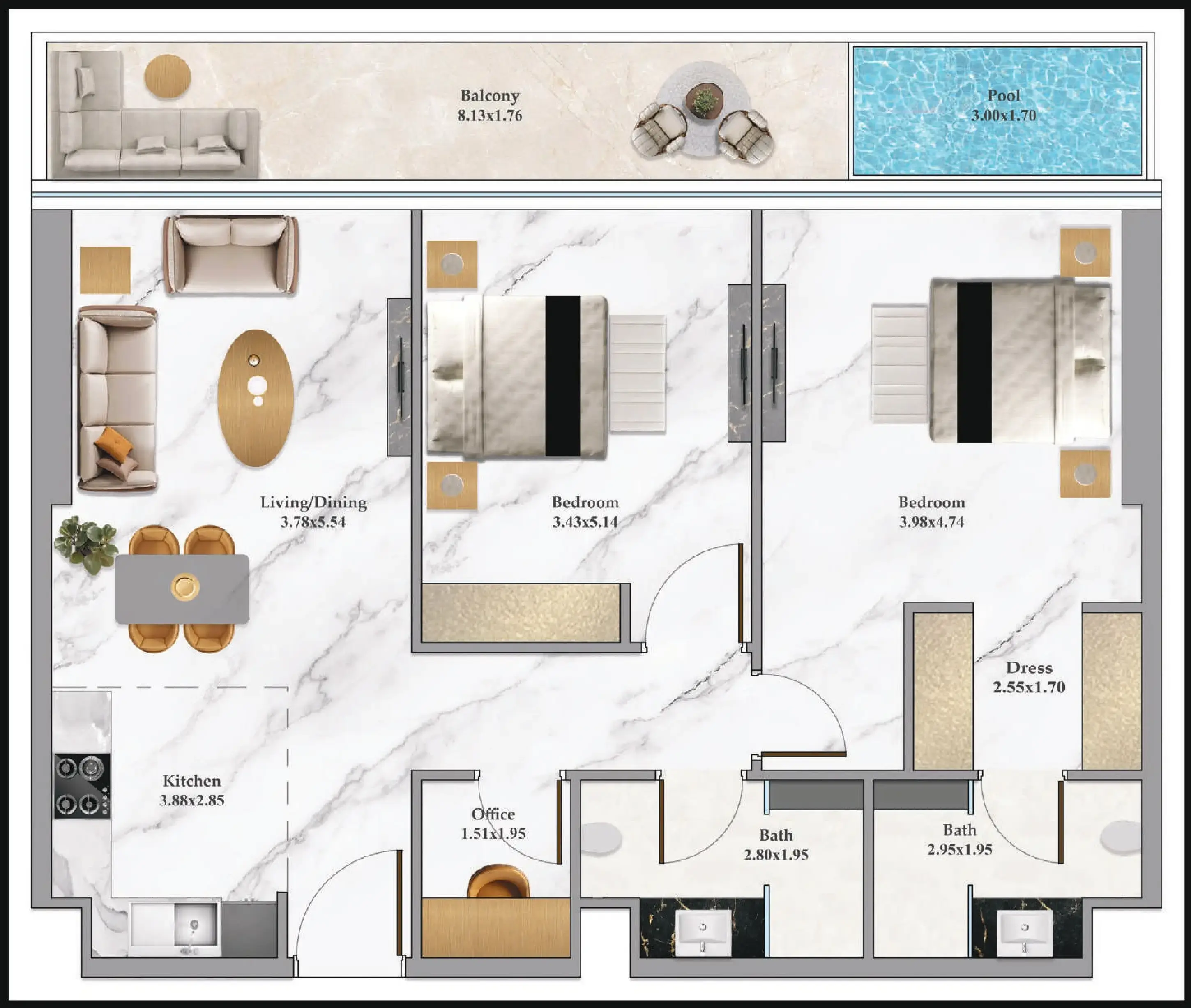 2 BR #B102Z-F50-5013
