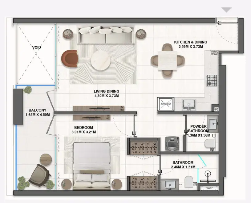 1 BR #Derby Heights - 3 - 311