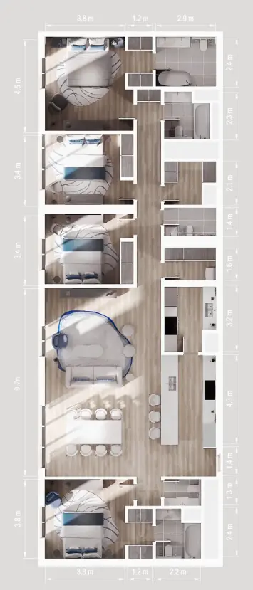 4 BR #AlMarjan-B2-17-01