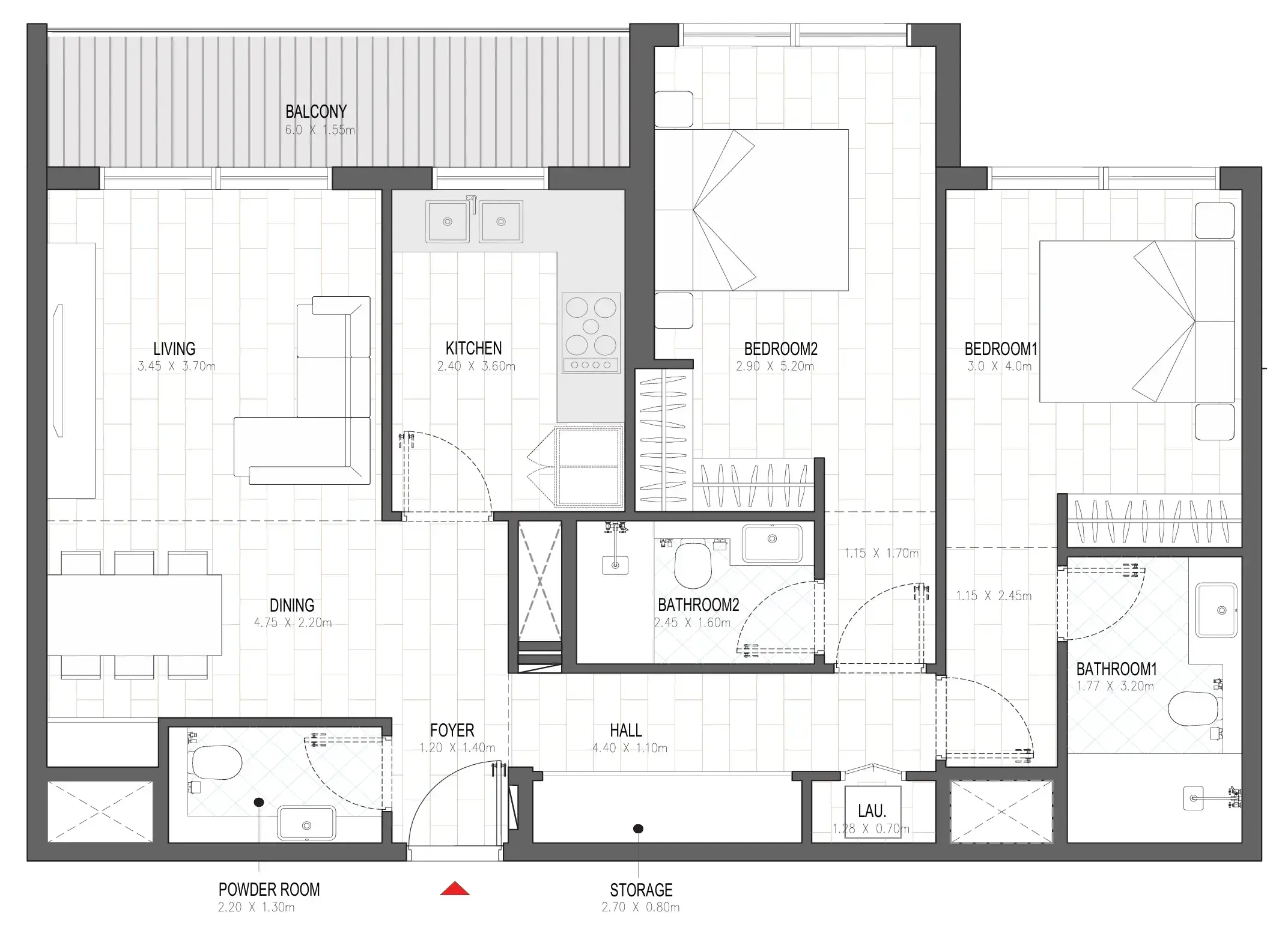 2 BR #OLFAH 4 - 2BR - 701