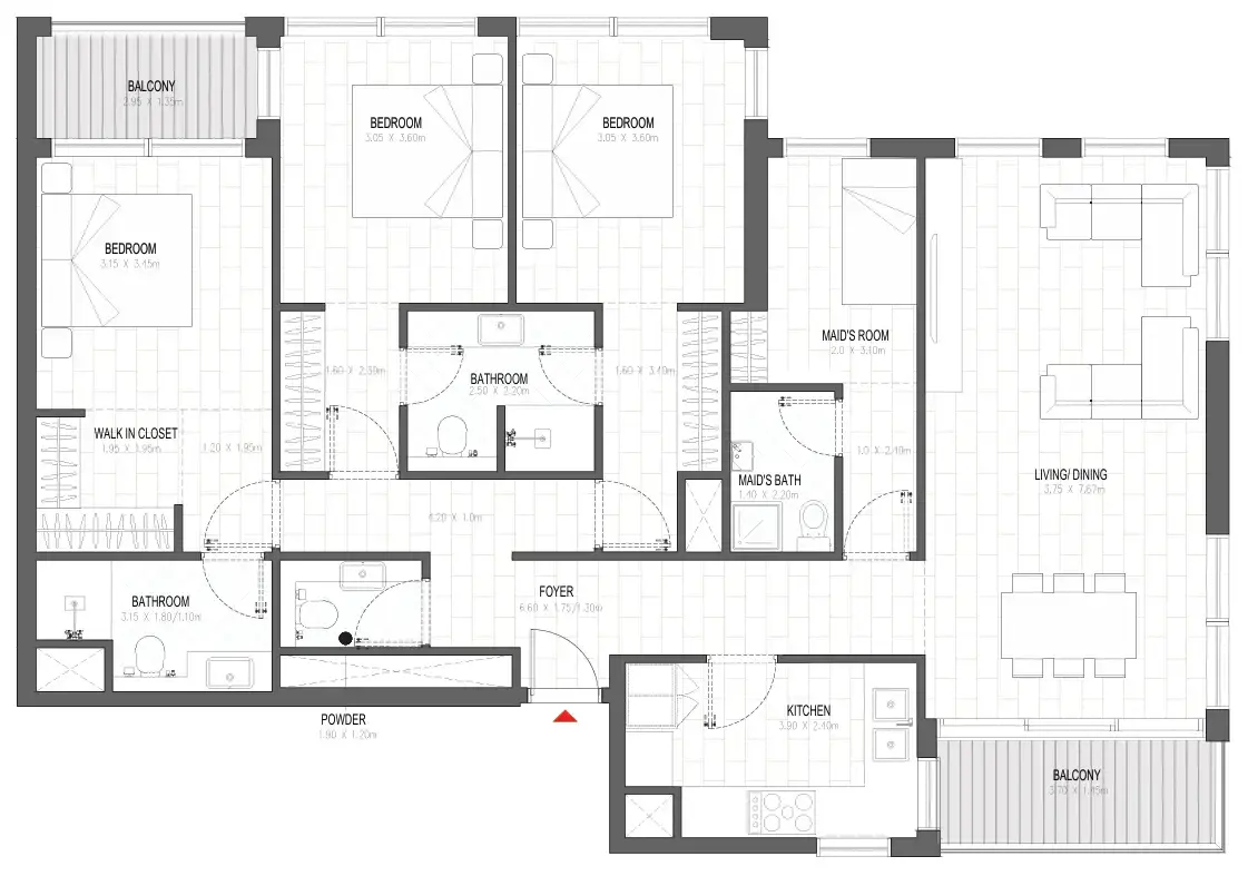 3 BR #OLFAH 2 - 3BR - 209