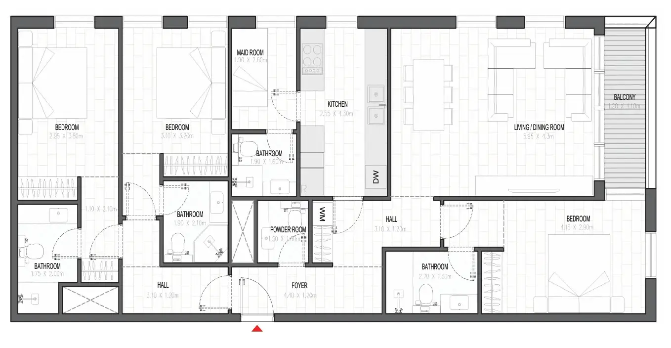 3 BR #OLFAH 1- 3BR - 907