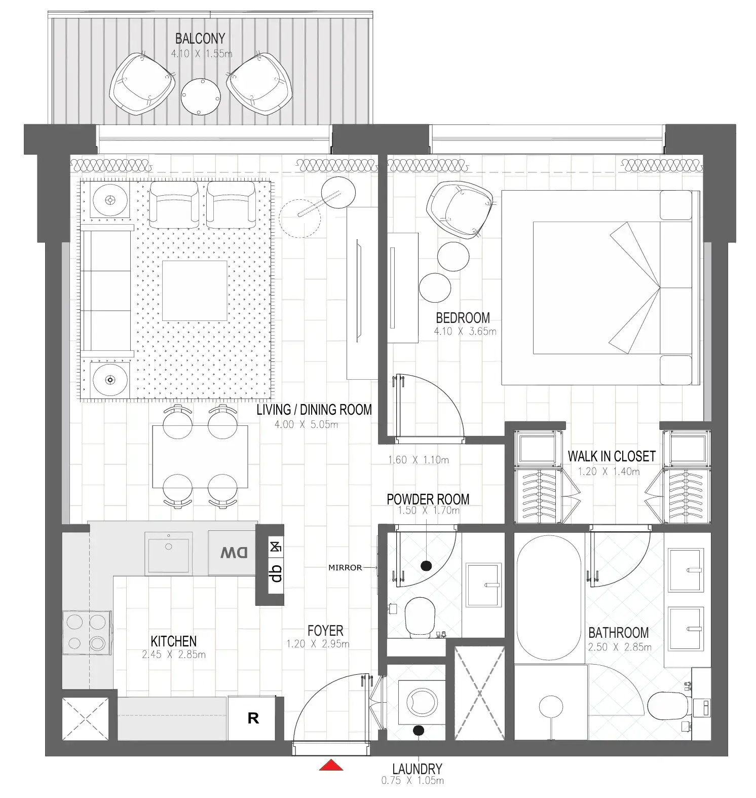 1 BR #PALACE B - 1BR -  B106