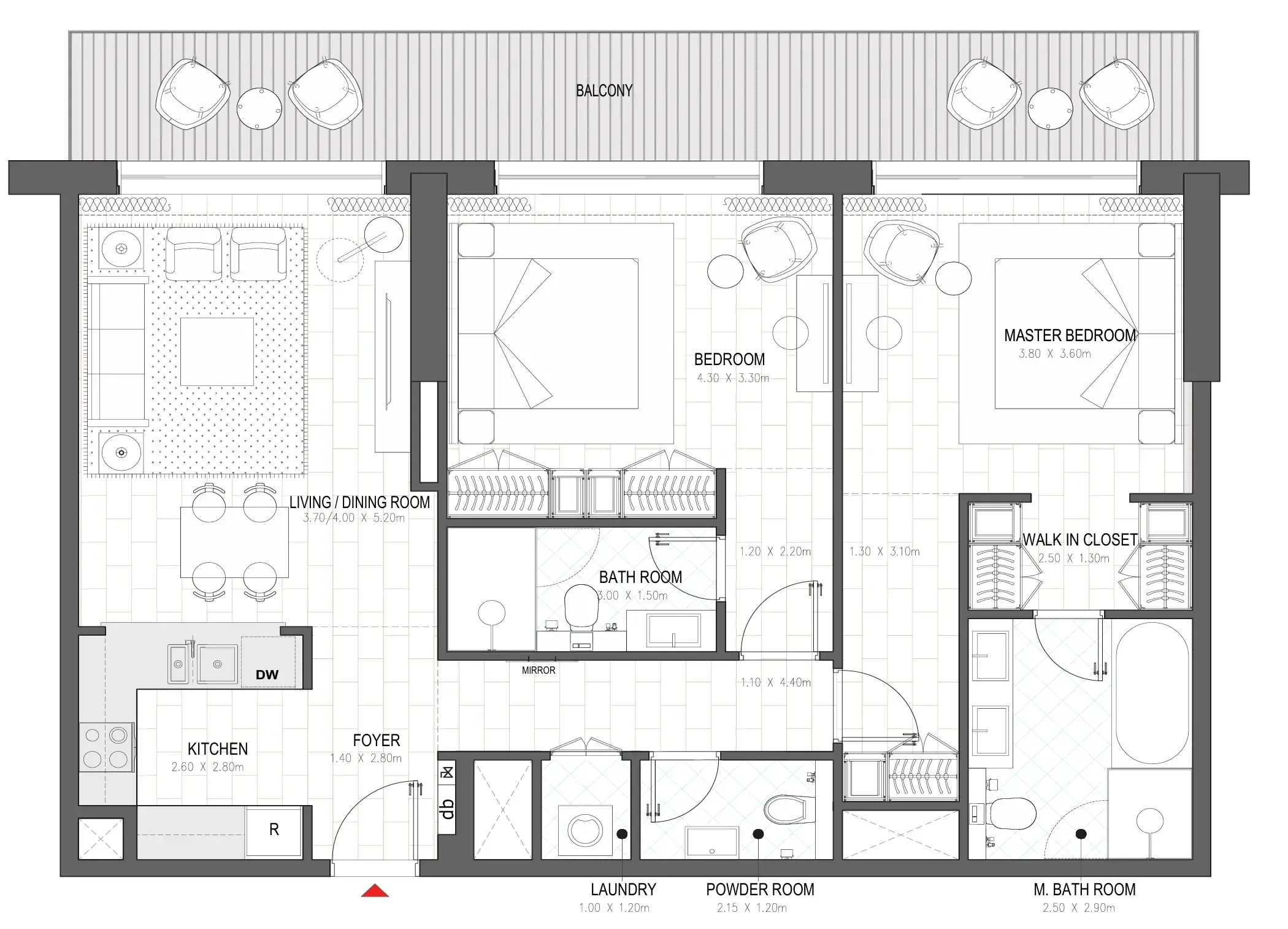 2 BR #PALACE A - 2BR -  A319