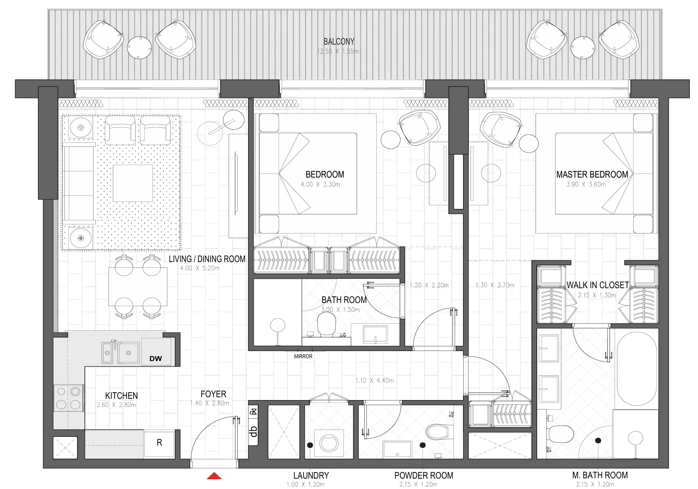 2 BR #PALACE A - 2BR -  A218