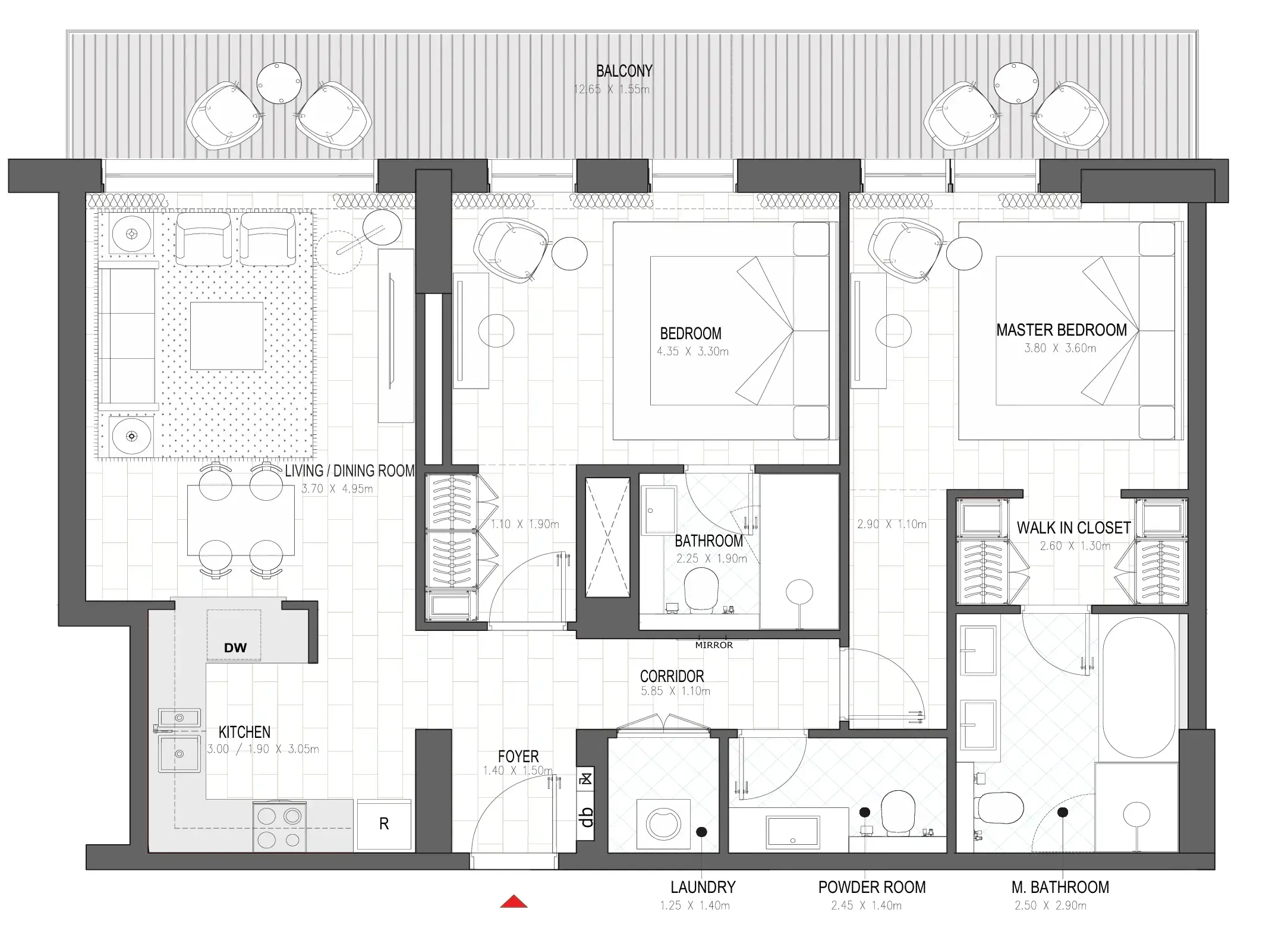 2 BR #PALACE A - 2BR -  A320