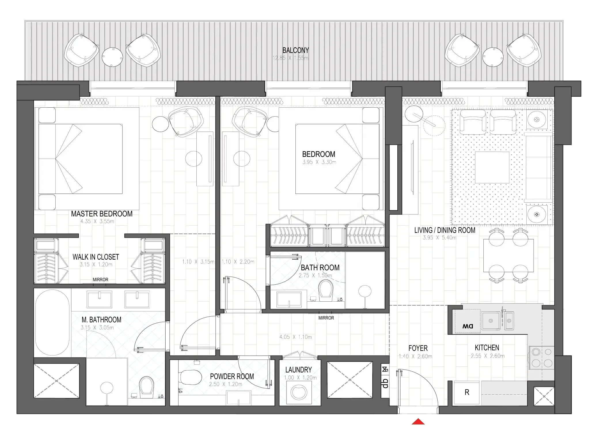2 BR #PALACE A - 2BR -  A404