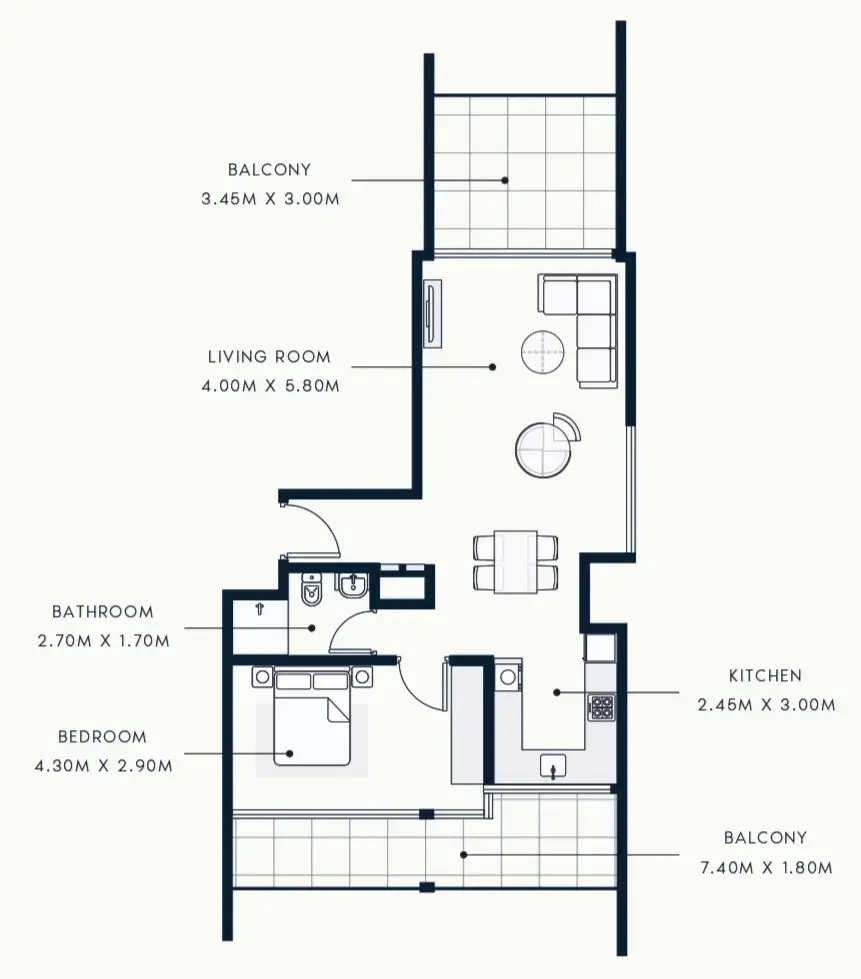 1 BR #R BEACH FRONT - B-1707