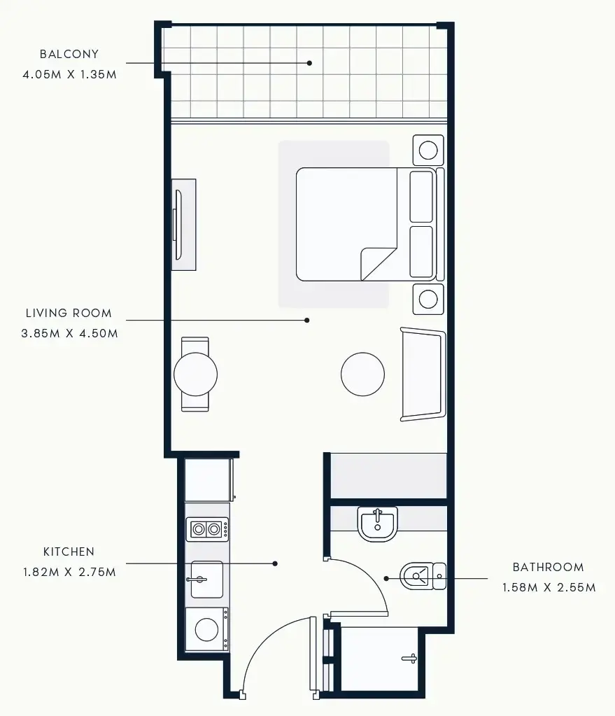 Studio #R BEACH FRONT - C-1505