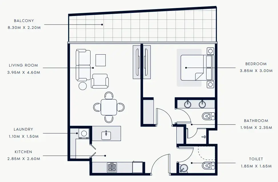 1 BR #R REVE - 2-2203