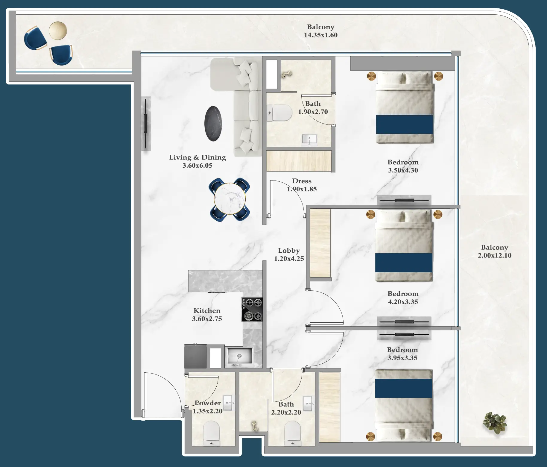 3 BR #SPLZ-B-F12-1209