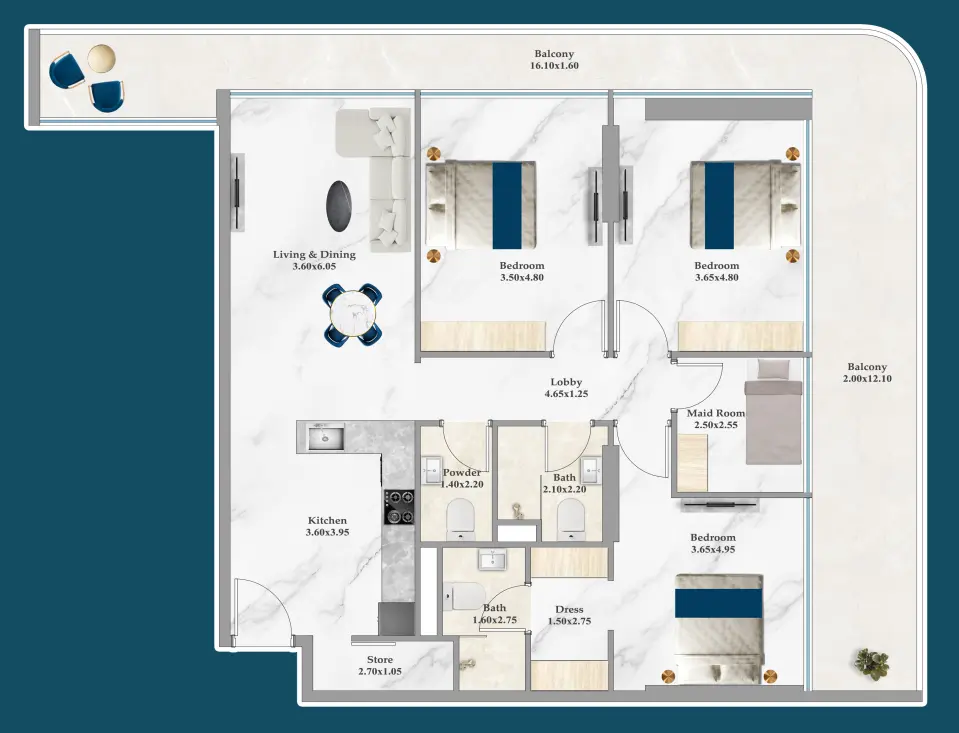 3 BR #SPLZ-B-F10-1004