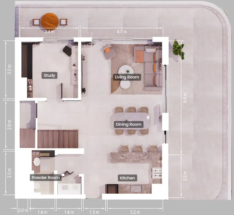 2 BR #Verdes-Pine-05-04