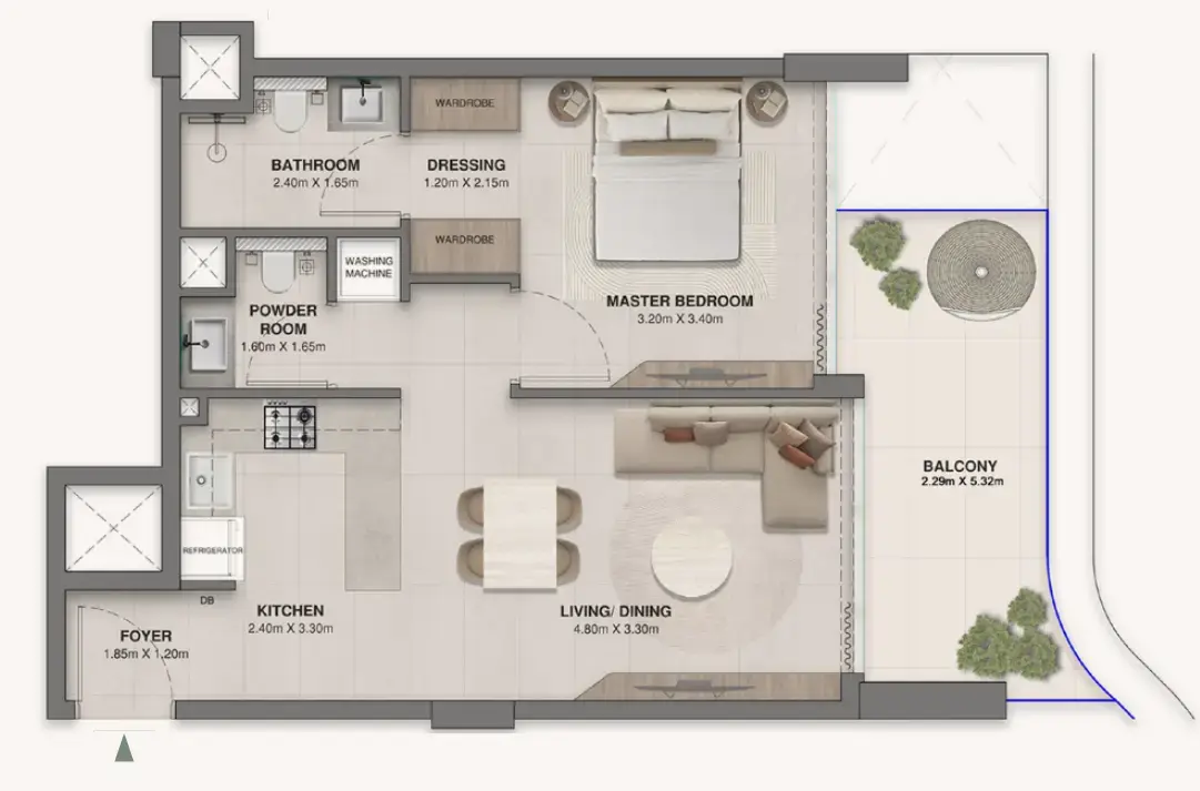 1 BR #Woodland Crest - 4 - 406