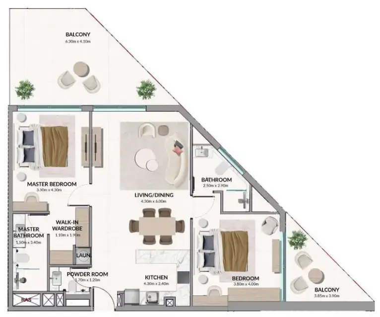 2 BR #Woodland Terraces - 1 - 103