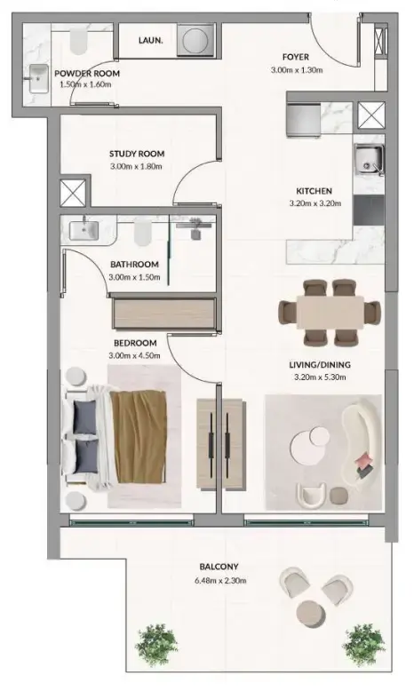 1 BR #Woodland Terraces - 2 - 208